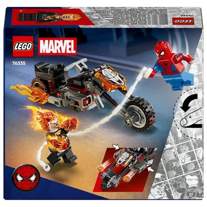 LEGO | Marvel 76335 Spider-Man et sa Moto contre Ghost Rider - Jouet Garçon ou Fille 6 ans LEGO | Marvel 76335 Spider-Man et sa Moto contre Ghost Rider - Jouet Garçon ou Fille 6 ans