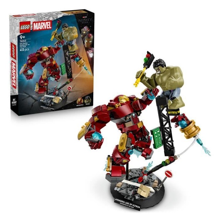 LEGO | Marvel 76343 Le Combat Légendaire entre Hulkbuster et Hulk - Jeu des 9 ans - Cadeau LEGO | Marvel 76343 Le Combat Légendaire entre Hulkbuster et Hulk - Jeu des 9 ans - Cadeau