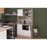 Buffet de cuisine - BECOOL - 100,2 x 185,7 x 45,3 cm - Chene / Blanc -