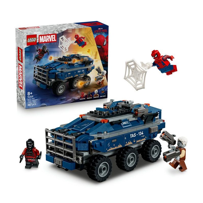 LEGO | Marvel 76349 La Poursuite en Prison Mobile de Spider-Man - Jeu