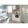 Buffet de cuisine - BECOOL - 100,2 x 185,7 x 45,3 cm - Chene / Blanc -