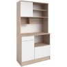 Buffet de cuisine - BECOOL - 100,2 x 185,7 x 45,3 cm - Chene / Blanc -