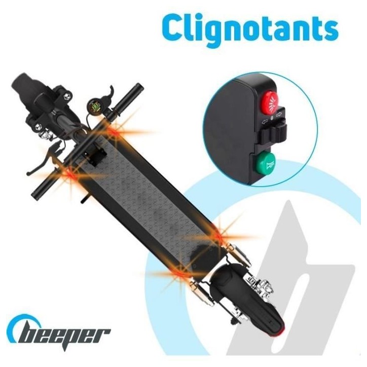 Trottinette électrique avec alarme 10 Pouces - BEEPER - MAX FX10-G2-8 - 500W - 48V - 8Ah Trottinette électrique avec alarme 10 Pouces - BEEPER - MAX FX10-G2-8 - 500W - 48V - 8Ah