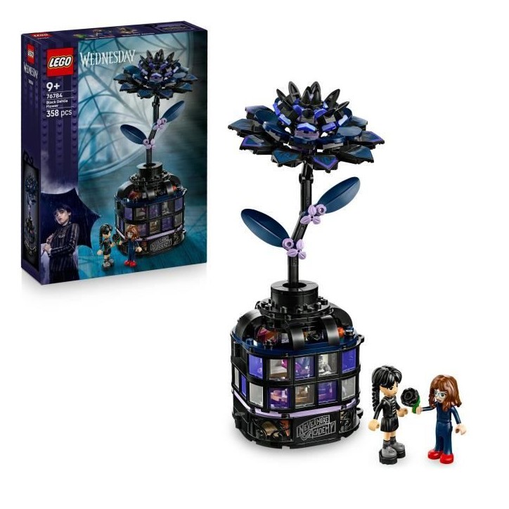 LEGO Mercredi 76784 Le Dahlia Noir - Jeu de Construction des 9 ans - Fleur Artificielle LEGO Mercredi 76784 Le Dahlia Noir - Jeu de Construction des 9 ans - Fleur Artificielle