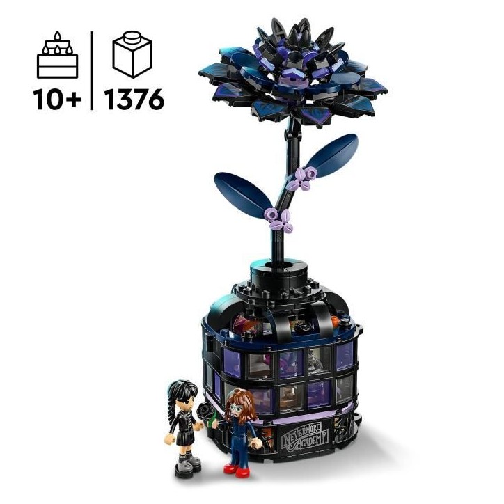 LEGO Mercredi 76784 Le Dahlia Noir - Jeu de Construction des 9 ans - Fleur Artificielle LEGO Mercredi 76784 Le Dahlia Noir - Jeu de Construction des 9 ans - Fleur Artificielle