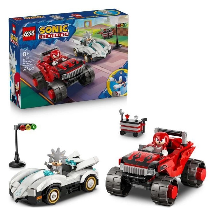 LEGO Sonic the Hedgehog 77118 La Voiture de Silver contre le Monster Truck de Knuckles LEGO Sonic the Hedgehog 77118 La Voiture de Silver contre le Monster Truck de Knuckles
