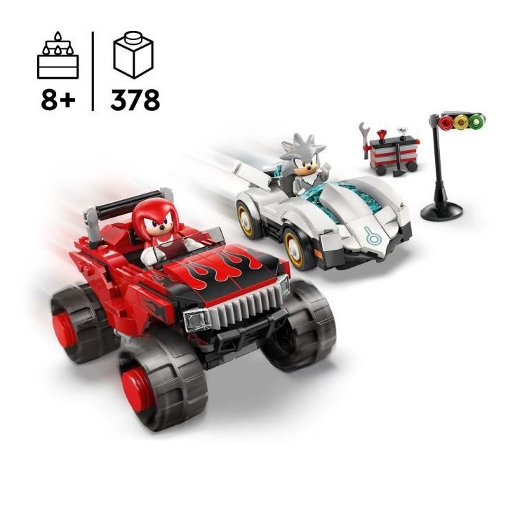 LEGO Sonic the Hedgehog 77118 La Voiture de Silver contre le Monster Truck de Knuckles LEGO Sonic the Hedgehog 77118 La Voiture de Silver contre le Monster Truck de Knuckles