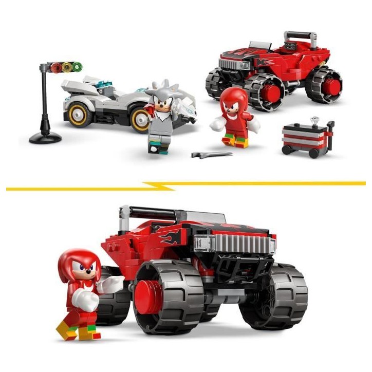 LEGO Sonic the Hedgehog 77118 La Voiture de Silver contre le Monster Truck de Knuckles LEGO Sonic the Hedgehog 77118 La Voiture de Silver contre le Monster Truck de Knuckles