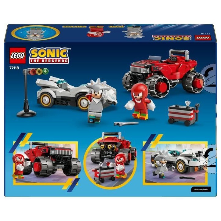 LEGO Sonic the Hedgehog 77118 La Voiture de Silver contre le Monster Truck de Knuckles LEGO Sonic the Hedgehog 77118 La Voiture de Silver contre le Monster Truck de Knuckles