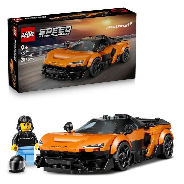 LEGO Speed Champions 77257 McLaren W1 - Jouet Voiture Orange pour Garçon ou Fille 9 ans