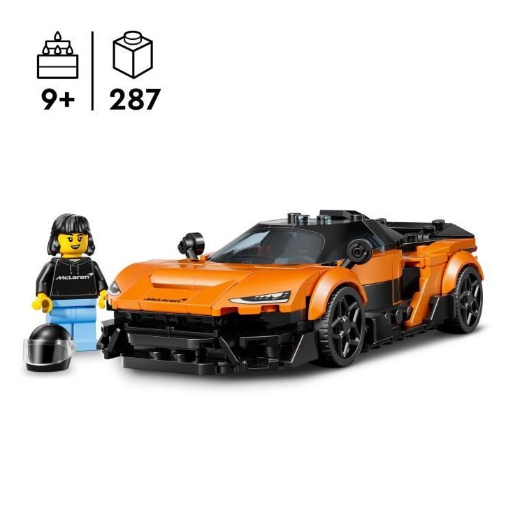 LEGO Speed Champions 77257 McLaren W1 - Jouet Voiture Orange pour Garçon ou Fille 9 ans