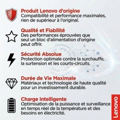Chargeur secteur LENOVO 65W USB-C - Adaptateur alimentation PC portabl