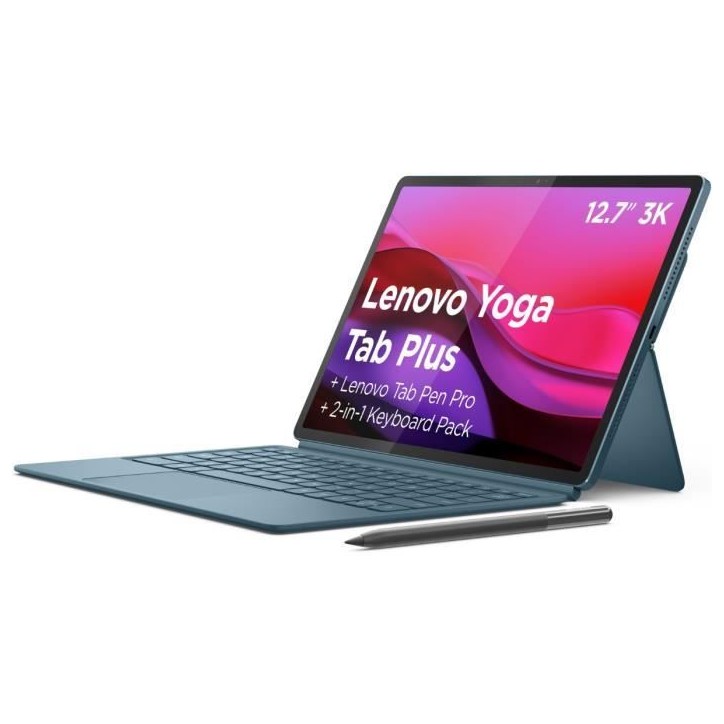 Tablette tactile LENOVO Yoga Tab Plus - 12,7 3K LTPS - 16 Go RAM - Stockage 256 Go - Bleu + Clavier + Stylet Tablette tactile LENOVO Yoga Tab Plus - 12,7 3K LTPS - 16 Go RAM - Stockage 256 Go - Bleu + Clavier + Stylet