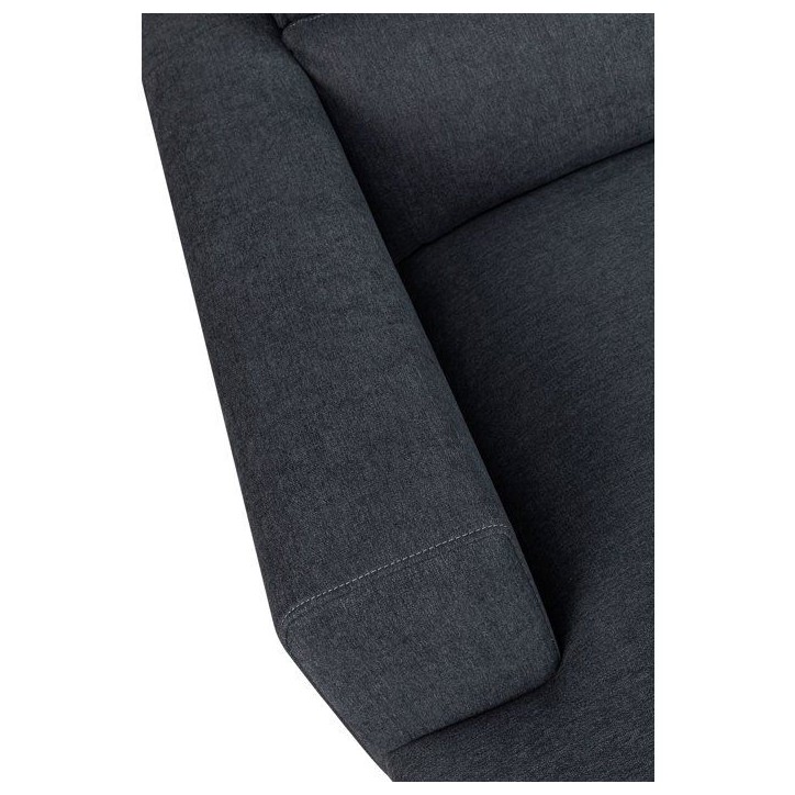 Canapé d'angle modulable - 4 places - LEONIE - Tissu Noir - Tetieres ajustables - 357 x 175 x 75 cm Canapé d'angle modulable - 4 places - LEONIE - Tissu Noir - Tetieres ajustables - 357 x 175 x 75 cm