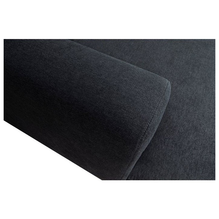 Canapé d'angle modulable - 4 places - LEONIE - Tissu Noir - Tetieres ajustables - 357 x 175 x 75 cm Canapé d'angle modulable - 4 places - LEONIE - Tissu Noir - Tetieres ajustables - 357 x 175 x 75 cm
