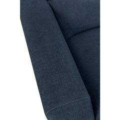 Canapé d'angle modulable - 4 places - LEONIE - Tissu Bleu Chambray -