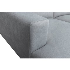 Canapé d'angle modulable - 4 places - LEONIE - Tissu Gris clair - Tet