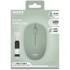 Souris sans fil - PORT Designs - 900543 Collection II - 2.4 GHz - Oliv