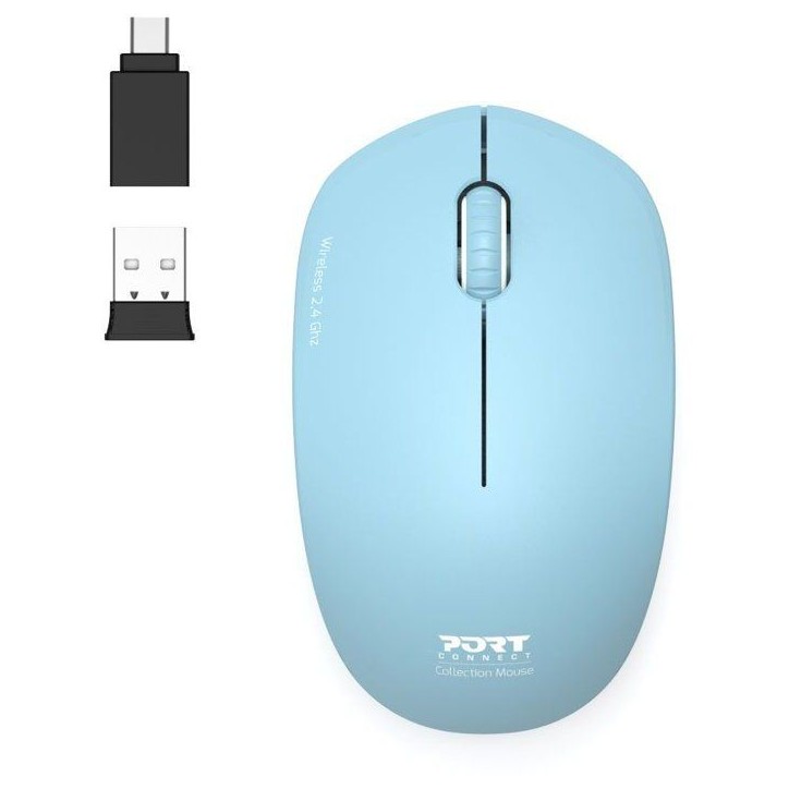 Souris sans fil - PORT Designs - 900544 Collection II - 2.4 GHz - Bleu azur Souris sans fil - PORT Designs - 900544 Collection II - 2.4 GHz - Bleu azur