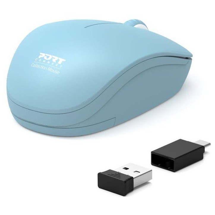 Souris sans fil - PORT Designs - 900544 Collection II - 2.4 GHz - Bleu azur Souris sans fil - PORT Designs - 900544 Collection II - 2.4 GHz - Bleu azur