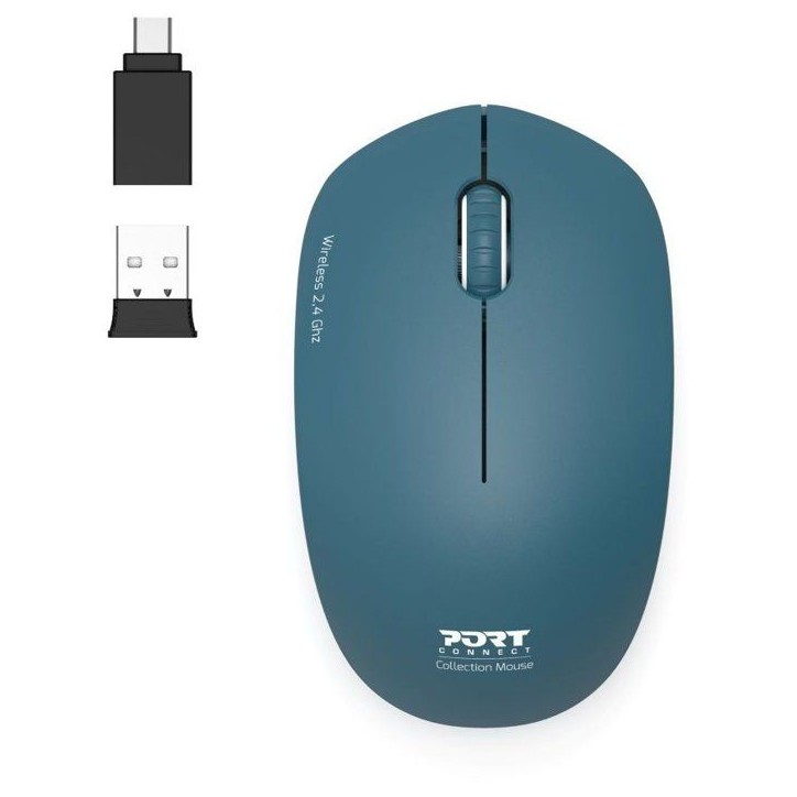 Souris sans fil - PORT Designs - 900545 Collection II - 2.4 GHz - Bleu profond