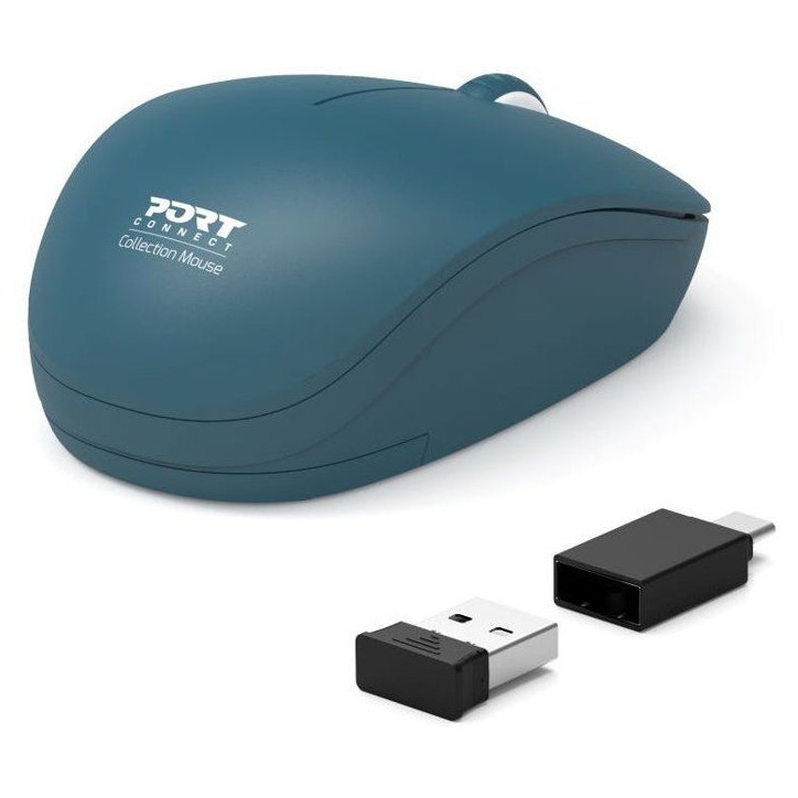 Souris sans fil - PORT Designs - 900545 Collection II - 2.4 GHz - Bleu profond