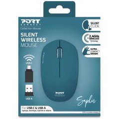 Souris sans fil - PORT Designs - 900545 Collection II - 2.4 GHz - Bleu