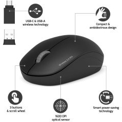 Souris sans fil - PORT Designs - 900540 Collection II - 2.4 GHz - Grap