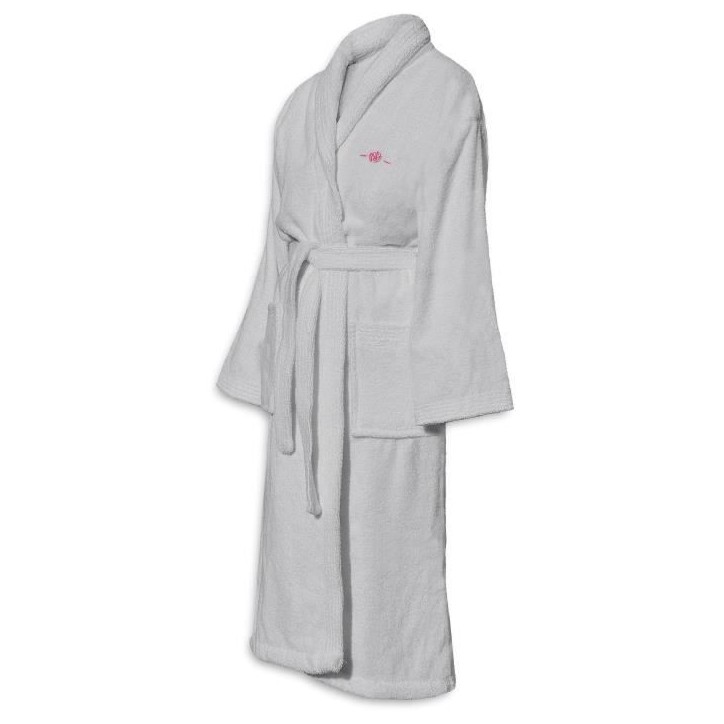 Peignoir - LE TEMPS D'UN BAIN - Taille L - 100% Coton 500g/m² - Doux, Absorbant, Unisexe - Gris clair Peignoir - LE TEMPS D'UN BAIN - Taille L - 100% Coton 500g/m² - Doux, Absorbant, Unisexe - Gris clair