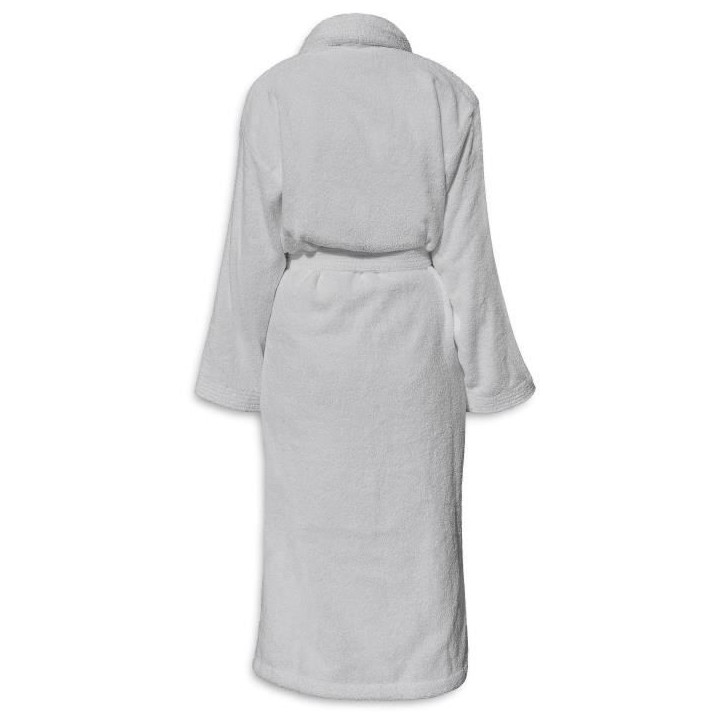 Peignoir - LE TEMPS D'UN BAIN - Taille L - 100% Coton 500g/m² - Doux, Absorbant, Unisexe - Gris clair Peignoir - LE TEMPS D'UN BAIN - Taille L - 100% Coton 500g/m² - Doux, Absorbant, Unisexe - Gris clair
