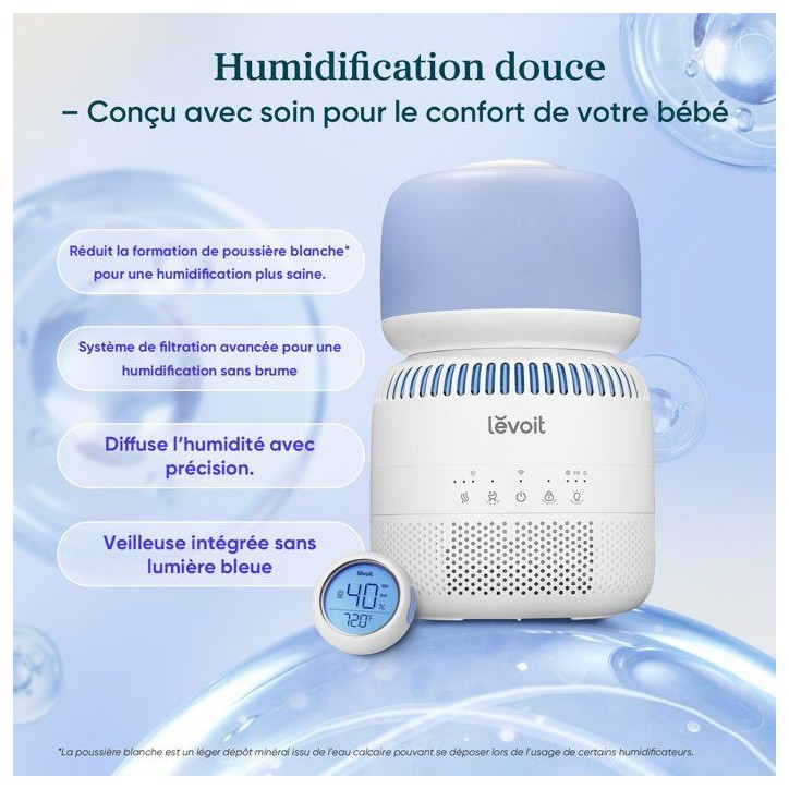 Humidificateur - LEVOIT - Sprout - Evaporative - White Humidificateur - LEVOIT - Sprout - Evaporative - White