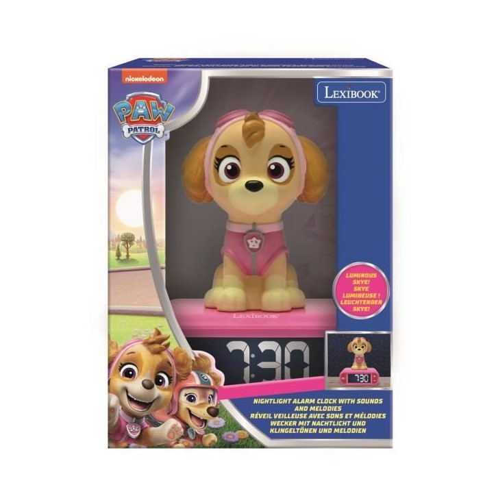 LEXIBOOK - Réveil veilleuse Pat' Patrouille - Sons et mélodies, écran LCD rétro-éclairé et lumineux - Rose LEXIBOOK - Réveil veilleuse Pat' Patrouille - Sons et mélodies, écran LCD rétro-éclairé et lumineux - Rose