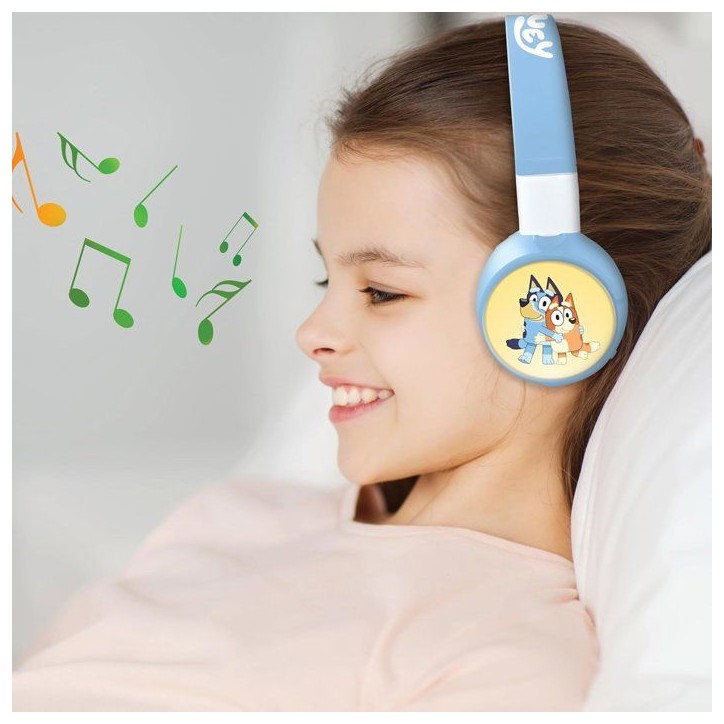 LEXIBOOK - Casque 2 en 1 Bluetooth et Filaire confortable et pliable avec limitation de son, design - Bluey LEXIBOOK - Casque 2 en 1 Bluetooth et Filaire confortable et pliable avec limitation de son, design - Bluey