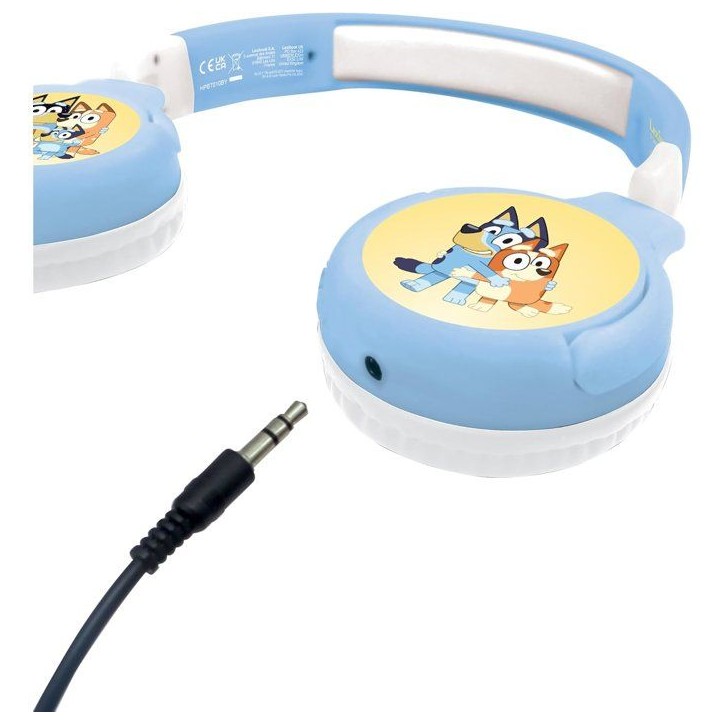 LEXIBOOK - Casque 2 en 1 Bluetooth et Filaire confortable et pliable avec limitation de son, design - Bluey LEXIBOOK - Casque 2 en 1 Bluetooth et Filaire confortable et pliable avec limitation de son, design - Bluey