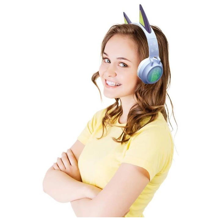 LEXIBOOK - Casque lumineux pliable Bluetooth et filaire avec un design 3D de l'univers Bluey avec limitation du volume LEXIBOOK - Casque lumineux pliable Bluetooth et filaire avec un design 3D de l'univers Bluey avec limitation du volume