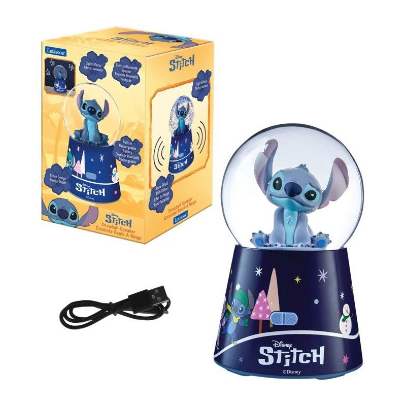 Enceinte Bluetooth - Lexibook - Disney Stitch - Boule a Neige Stitch -
