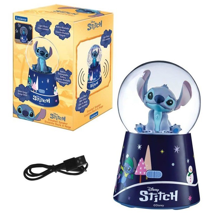 Enceinte Bluetooth - Lexibook - Disney Stitch - Boule a Neige Stitch - Bleu - Rechargeable USB-C - Design décoratif Enceinte Bluetooth - Lexibook - Disney Stitch - Boule a Neige Stitch - Bleu - Rechargeable USB-C - Design décoratif