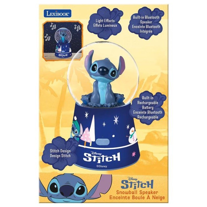 Enceinte Bluetooth - Lexibook - Disney Stitch - Boule a Neige Stitch - Bleu - Rechargeable USB-C - Design décoratif Enceinte Bluetooth - Lexibook - Disney Stitch - Boule a Neige Stitch - Bleu - Rechargeable USB-C - Design décoratif