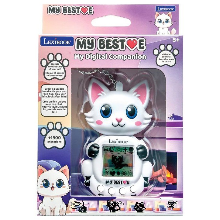 Console Compagnon Animal virtuel My Best-E - Chat - Lexibook - Plus de 1900 animations - 3 Mini-Jeux - Porte-clés -Des 5 ans Console Compagnon Animal virtuel My Best-E - Chat - Lexibook - Plus de 1900 animations - 3 Mini-Jeux - Porte-clés -Des 5 ans