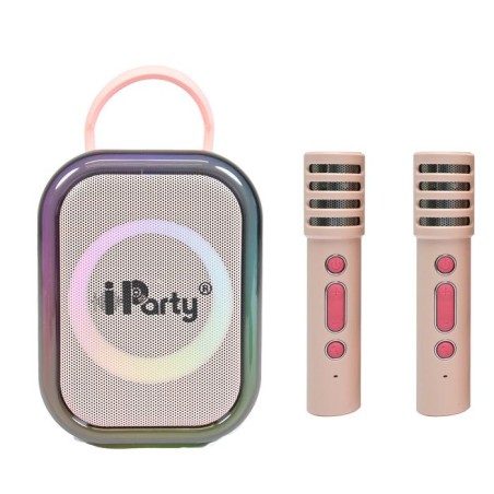 Karaoké Bluetooth Stitch - LEXIBOOK - 2 Microphones sans FiL - Batterie Rechargeable Intégrée - Bluetooth - Design Portable