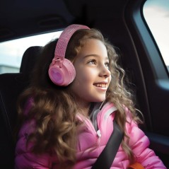 LEXIBOOK - Casque lumineux pliable Bluetooth et filaire avec un design