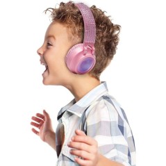 LEXIBOOK - Casque lumineux pliable Bluetooth et filaire avec un design