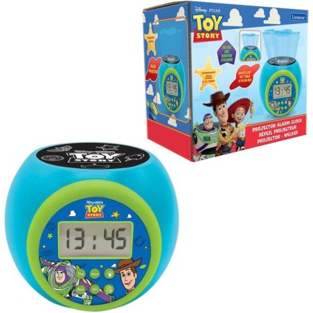 Lexibook - Réveil-projecteur Toy Story - Fonction Alarme et répétit