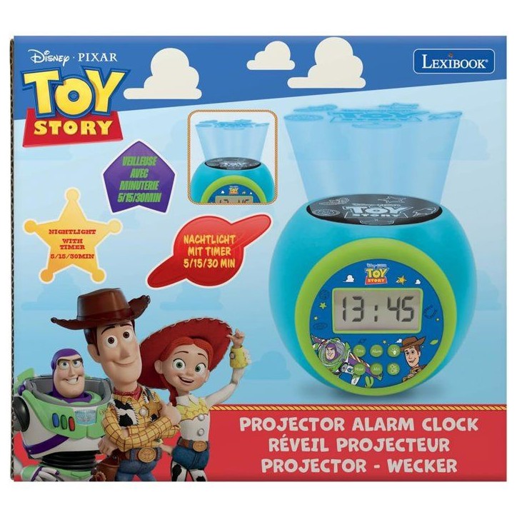 Lexibook - Réveil-projecteur Toy Story - Fonction Alarme et répétition Snooz - Veilleuse avec minuterie - Ecran LCD - Piles Lexibook - Réveil-projecteur Toy Story - Fonction Alarme et répétition Snooz - Veilleuse avec minuterie - Ecran LCD - Piles