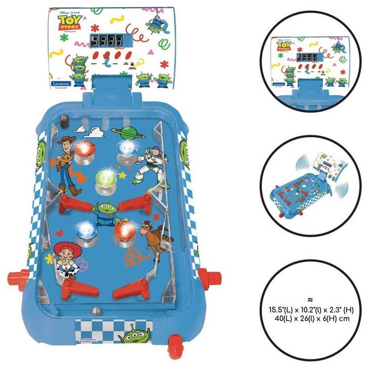 LEXIBOOK - Flipper électronique Toy Story - Sons, lumieres et affichage du score sur écran pour jouer seul ou défier vos amis LEXIBOOK - Flipper électronique Toy Story - Sons, lumieres et affichage du score sur écran pour jouer seul ou défier vos amis