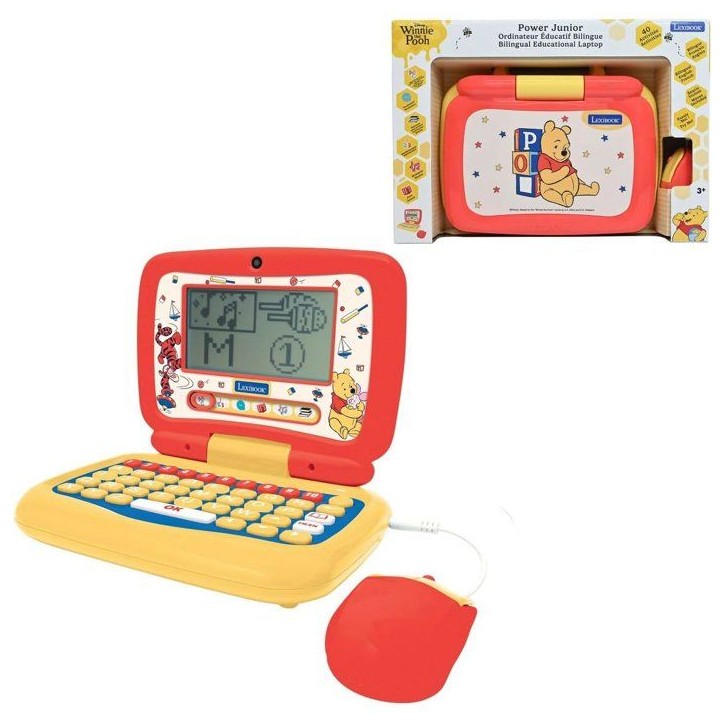 LEXIBOOK - Ordinateur portable éducatif Winnie l'ourson parlant bilingue - 40 activités en français et anglais LEXIBOOK - Ordinateur portable éducatif Winnie l'ourson parlant bilingue - 40 activités en français et anglais