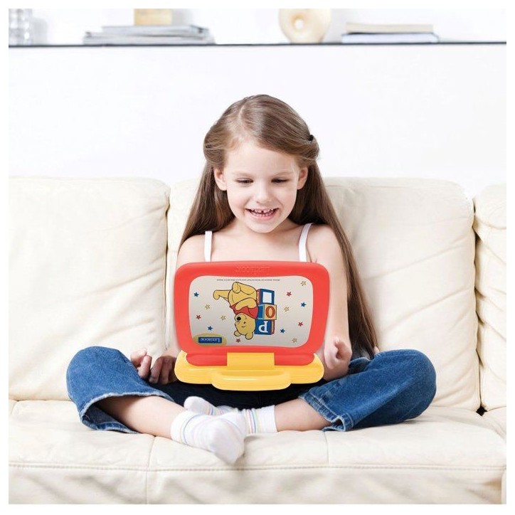 LEXIBOOK - Ordinateur portable éducatif Winnie l'ourson parlant bilingue - 40 activités en français et anglais LEXIBOOK - Ordinateur portable éducatif Winnie l'ourson parlant bilingue - 40 activités en français et anglais