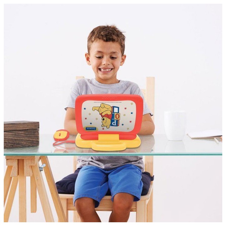 LEXIBOOK - Ordinateur portable éducatif Winnie l'ourson parlant bilingue - 40 activités en français et anglais LEXIBOOK - Ordinateur portable éducatif Winnie l'ourson parlant bilingue - 40 activités en français et anglais