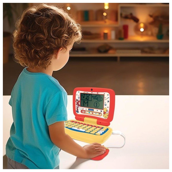 LEXIBOOK - Ordinateur portable éducatif Winnie l'ourson parlant bilingue - 40 activités en français et anglais LEXIBOOK - Ordinateur portable éducatif Winnie l'ourson parlant bilingue - 40 activités en français et anglais