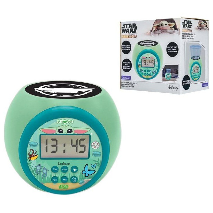 Lexibook - Réveil-projecteur Star Wars - Fonction Alarme et répétition Snooz - Veilleuse avec minuterie - Ecran LCD - Piles Lexibook - Réveil-projecteur Star Wars - Fonction Alarme et répétition Snooz - Veilleuse avec minuterie - Ecran LCD - Piles